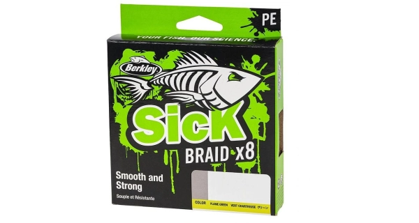 BERKLEY - Splétaná šňůra SicK Braid Hi-Vis Žlutá 0,23 mm 23,6 kg 150 m