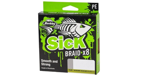 BERKLEY - Splétaná šňůra SicK Braid Zelená 0,14 mm 16,5 kg 150 m