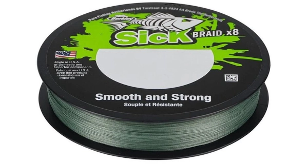 BERKLEY - Splétaná šňůra SicK Braid Zelená 0,14 mm 16,5 kg 150 m