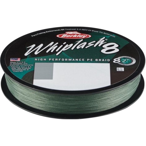 BERKLEY - Splétaná šňůra Whiplash 8 Green 0,16 mm 20,9 kg 300 m