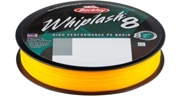 BERKLEY - Splétaná šňůra Whiplash 8 Yellow 0,14 mm 19,2 kg 150 m