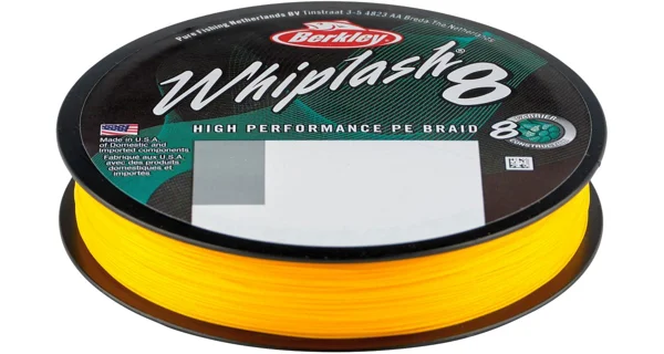 BERKLEY - Splétaná šňůra Whiplash 8 Yellow 0,20 mm 27,7 kg 150 m