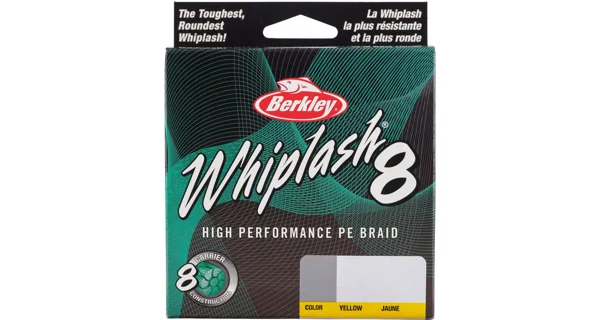 BERKLEY - Splétaná šňůra Whiplash 8 Yellow 0,20 mm 27,7 kg 150 m