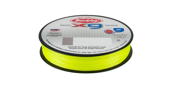 BERKLEY - Splétaná šňůra X9 Fluo Green 0,17 mm 17 kg 150 m