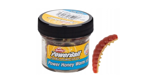 BERKLEY - Vosí larva PowerBait Honey Worm 2,5 cm 55 ks Červená žlutá