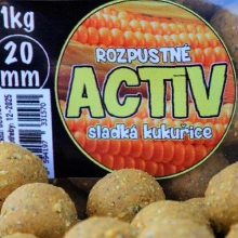BLACK CARP - Boilies Activ 20 mm 1 kg Sladká kukuřice