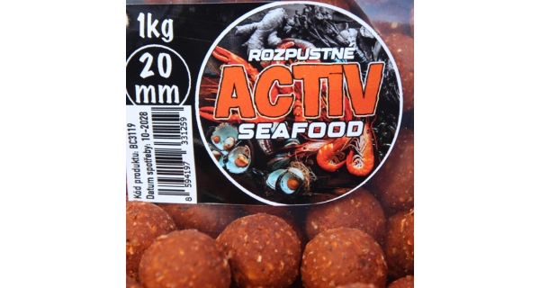 BLACK CARP - Boilies Activ 24 mm 5 kg Seafood