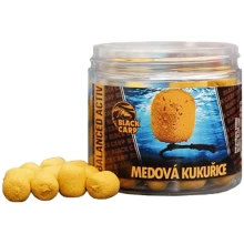 BLACK CARP - Boilies Balanced Activ 14 mm 90 g Medová kukuřice
