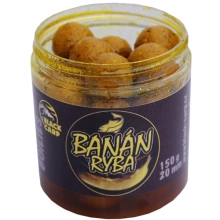 BLACK CARP - Dipované boilies 20 mm 150 g Banán Ryba