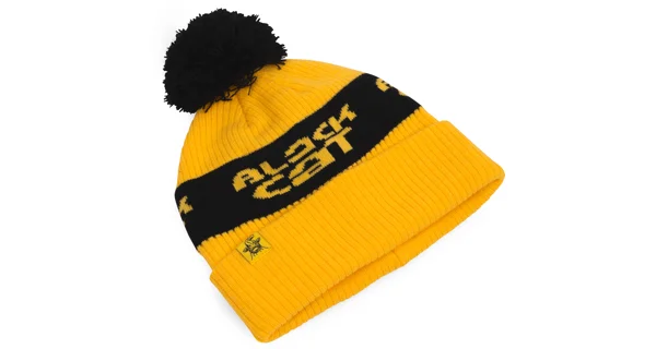 BLACK CAT - Čepice Yellow Bobble Hat