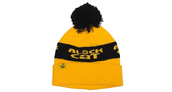 BLACK CAT - Čepice Yellow Bobble Hat