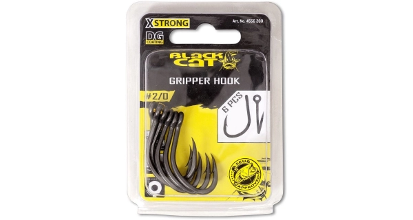 BLACK CAT - Háček Gripper DG Coating vel. 1/0 6 ks