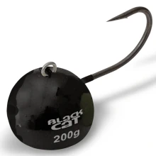 BLACK CAT - Jigová hlavička Fire Ball Černá 200 g vel. 6/0