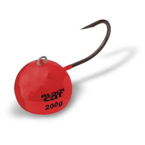 BLACK CAT - Jigová Hlavička Fire-Ball red 6/0 160 g