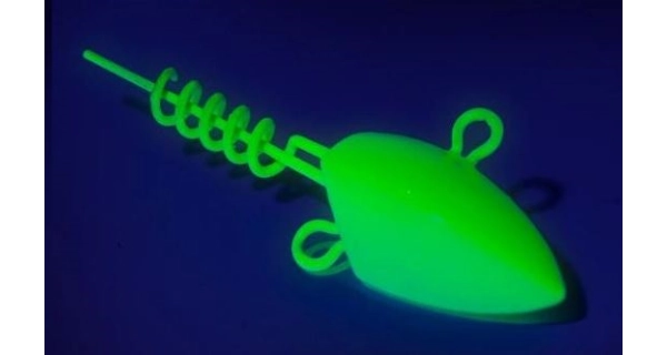 BLACK CAT - Jigová hlavička Jig Head 28 g 2 ks Fluo žlutá