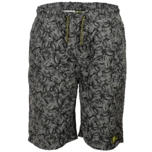 BLACK CAT - Kraťasy Beach Shorts Grey Black vel. S