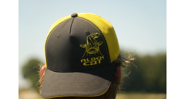 BLACK CAT - Kšiltovka Black and Yellow Trucker Cap
