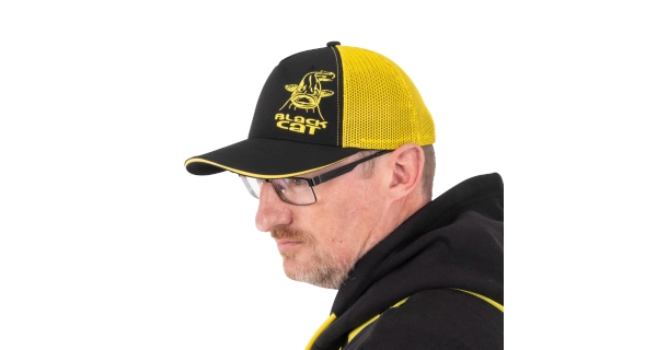 BLACK CAT - Kšiltovka Black and Yellow Trucker Cap