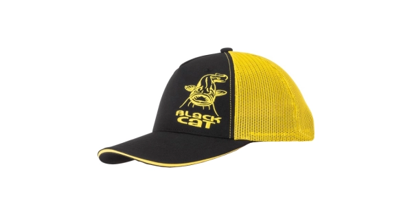BLACK CAT - Kšiltovka Black and Yellow Trucker Cap