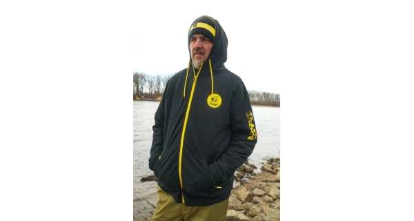 BLACK CAT - Mikina Black Zipped Hoody vel. XL