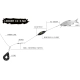 BLACK CAT - Podvodní splávek Darter U-Float Neonově červený 10 g