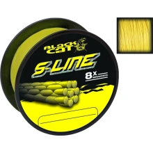 BLACK CAT - Splétaná šňůra S-Line Žlutá 0,55 mm 70 kg 450 m