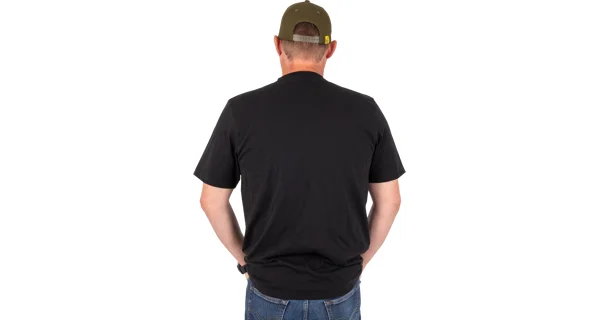 BLACK CAT - Tričko Distressed Logo Black Tee vel. 3XL