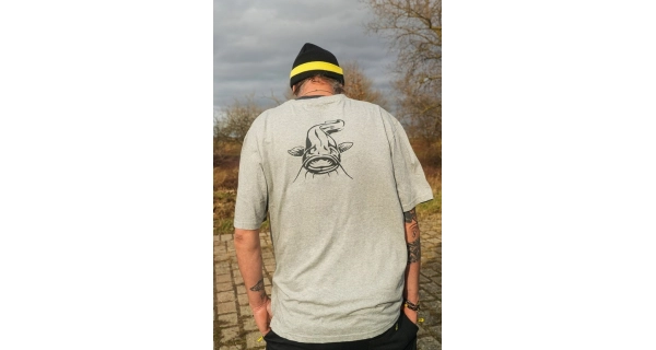BLACK CAT - Tričko Grey Marl T-Shirt vel. 2XL