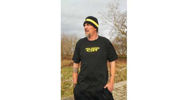 BLACK CAT - Tričko Logo Black T-Shirt vel. 3XL