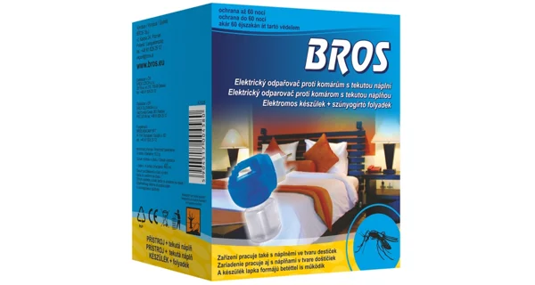 BROS - Elektrický odpařovač + Tekutá náplň proti komárům