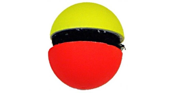 BUBENÍK - Polystyrenové číhátko na suchý zip červené a žluté 22 mm