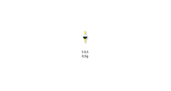BUBENÍK - Splávek na dravce bílá + zelená 0,5 g