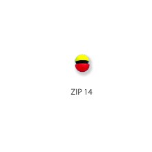 BUBENÍK - Suchý zip - číhátko pěnový polystyren - signální barvy červená + žlutá 14 mm