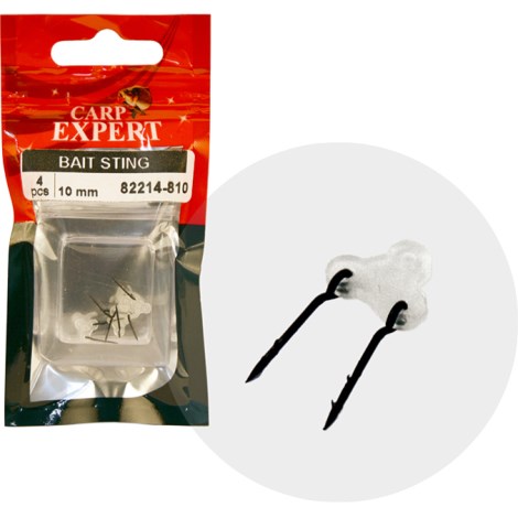 CARP EXPERT - Dvojitý trn na nástrahy se silikonem 10 mm 4 ks