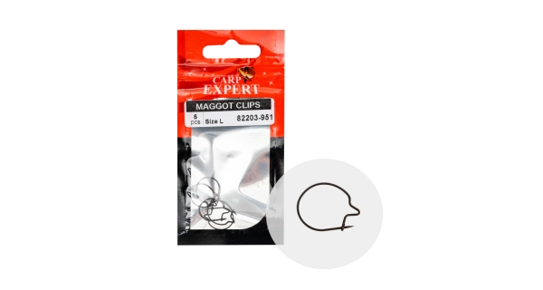 CARP EXPERT - Klip na kostní červy vel. S 5 ks