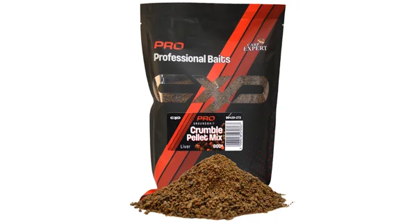 CARP EXPERT - Krmná směs Pro Crumble Pellet Mix 800 g Liver
