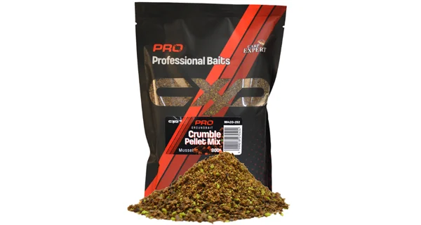 CARP EXPERT - Krmná směs Pro Crumble Pellet Mix 800 g Mussel