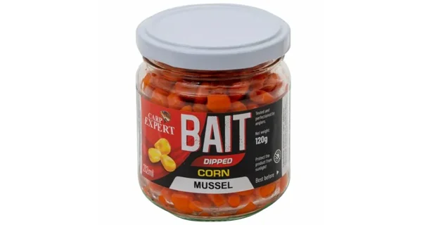 CARP EXPERT - Kukuřice v dipu Bait Dipped Corn Mušle 212 ml