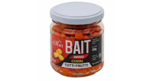 CARP EXPERT - Kukuřice v dipu Bait Dipped Corn Tutti Frutti 212 ml