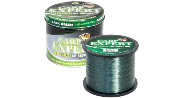 CARP EXPERT - Monofilní vlasec 0,27 mm 9,8 kg 1200 m Tmavě zelená