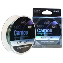 CARP EXPERT - Monofilní vlasec Neo Camou Olive Green + Brown  0,25 mm 9,9 kg 300 m
