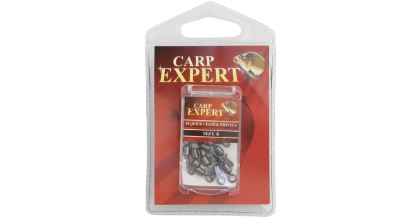 CARP EXPERT - Obratlík Quick Lock Swivel vel. 8 10 ks