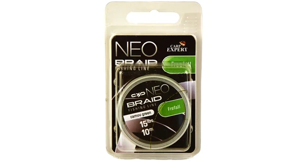 CARP EXPERT - Pletená návazcová šňůra Neo Frefall 15 lb 10 m Camou Green