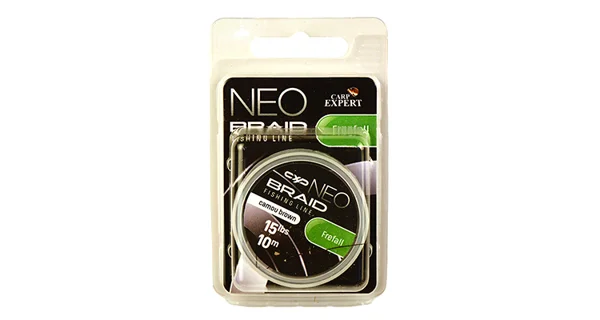 CARP EXPERT - Pletená návazcová šňůra Neo Frefall 25 lb 10 m Camou Green