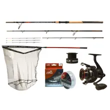 CARP EXPERT - Set Prut Silver Carp Heavy Feeder 3,9 m 100-200 g + Naviják Max2 DT 6000 + Podběrák Silver Carp
