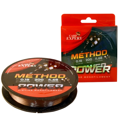 CARP EXPERT - Šňůra Power Method Feeder 0,25 mm 8,67 kg 200 m Hnědá