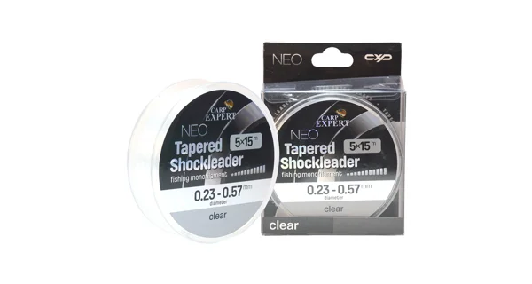 CARP EXPERT - Šokový vlasec Neo Tapered Shockleader Clear 0,33-0,57 mm 5x15 m