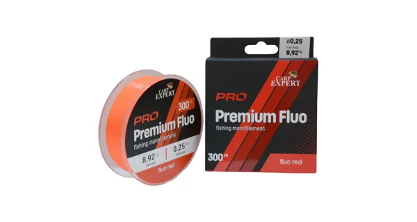 CARP EXPERT - Vlasec Pro Premium Fluo Red 0,35 mm 14,78 kg 300 m