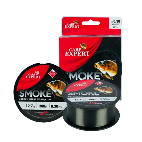 CARP EXPERT - Vlasec Smoke tmavě šedý 300 m 0,30 mm 12,7 kg