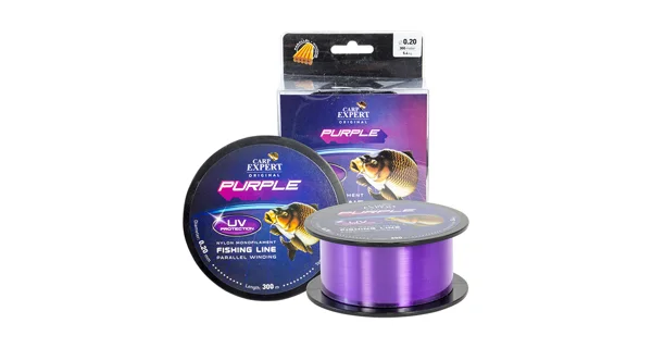 CARP EXPERT - Vlasec UV Fialový 0,30 mm 12,5 kg 1000 m